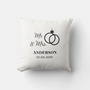 Coussin M & Mme ajoutent le nom de famille date année cade