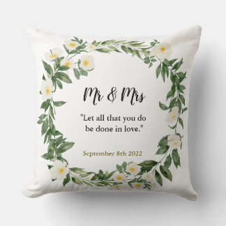 Coussin M. & Mme Bible Écriture mariage anniversaire cadea
