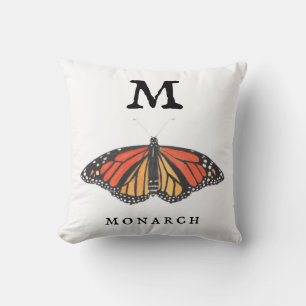 Coussin "M" pour l'oreiller à lancer de monarque et de coc