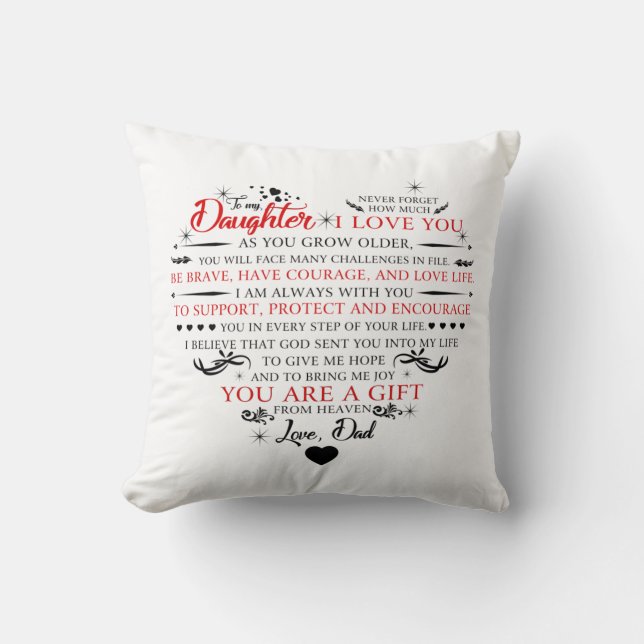 Coussin Ma fille (Recto)