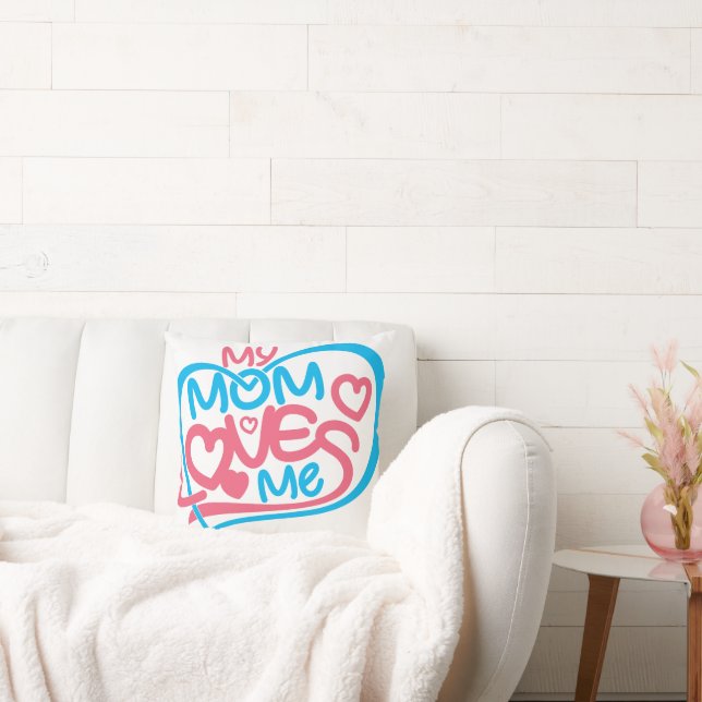 Coussin Ma mère m'aime Sweet Family Citation Design (Canapé)
