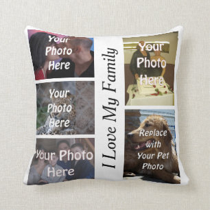 Coussin Ma photo de famille unique