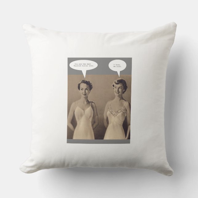 Coussin Ma soeur tordue (Recto)