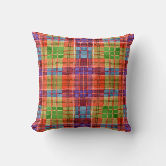 Coussin MAC RAE TARTAN Carré Jeu d'oreiller (Recto)