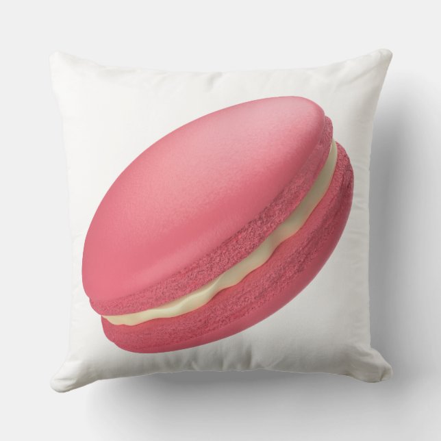 Coussin Macaron aux fraises (Verso)