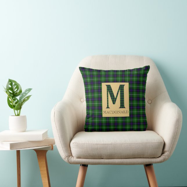 Coussin MacDonald Tartan Monogramme M (Chaise)
