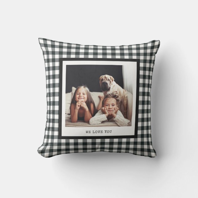 Coussin Machine à écrire moderne | Deux photos sur En vich (Recto)
