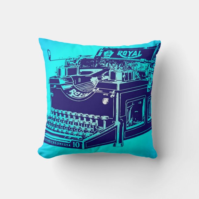 Coussin Machine à écrire vintage (Recto)