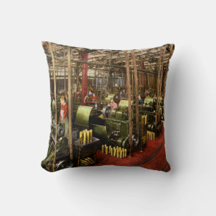 Coussin Machiniste - Guerre - Ceintures et bombes 1916