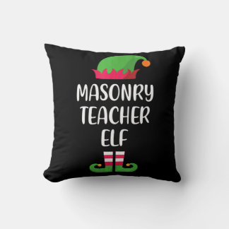 Coussin Maçon Enseignant Elf Noël Famille Groupe Correspon