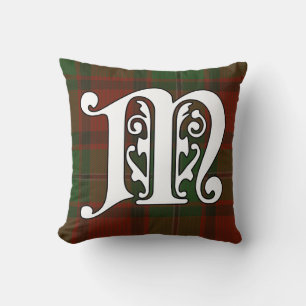 Coussin MacPhail Clan Tartan Monogramme