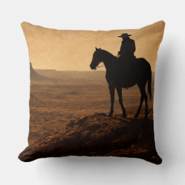 Coussin Macro Detail Lone Rider - Textured Western 