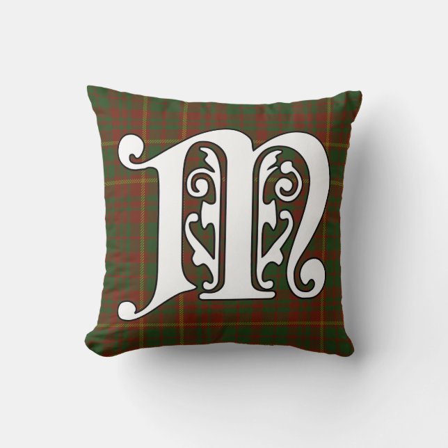 Coussin MacRory Clan Tartan Monogramme (Recto)