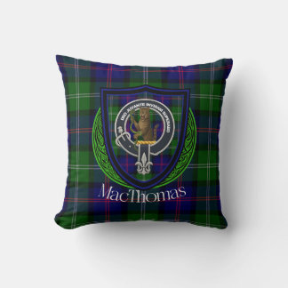 Coussin MacThomas Scottish Clan Tartan & Crest