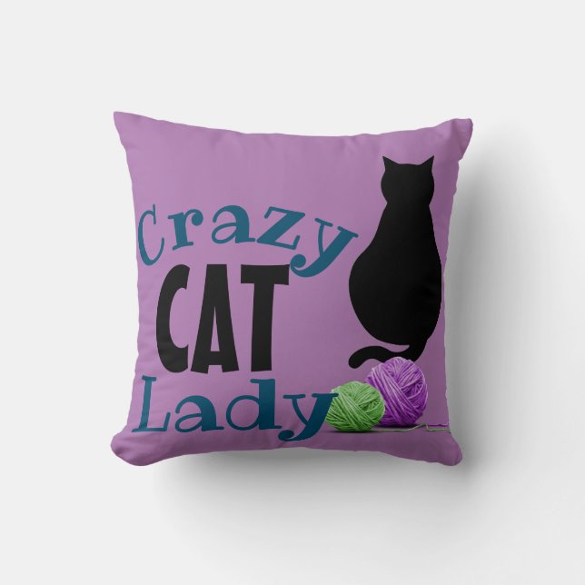 Coussin Madame folle Pillow de chat (Recto)