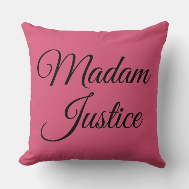 Coussin Madame la Justice (Recto)