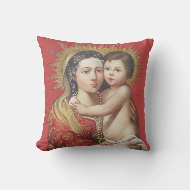 Coussin Madone et Enfant (Recto)