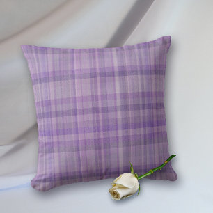 Coussin Madras violet Motif