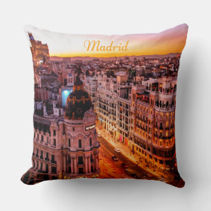 Coussin Madrid Espagne Capitol City Skyline