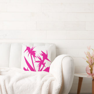 Coussin MAGENTA - Cojín con Flor del paraíso en fucsia