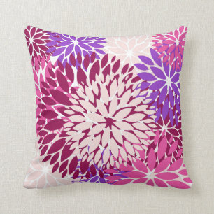 Coussin Magenta Peach Burgundy and Purple Stylias