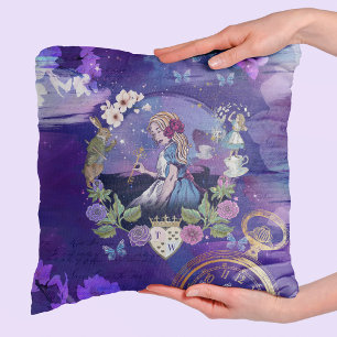 Coussin Magic Storybook Vintage Alice Au Pays des merveill
