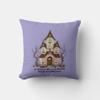Coussin Magic Witchy Woodland House Cottage Home