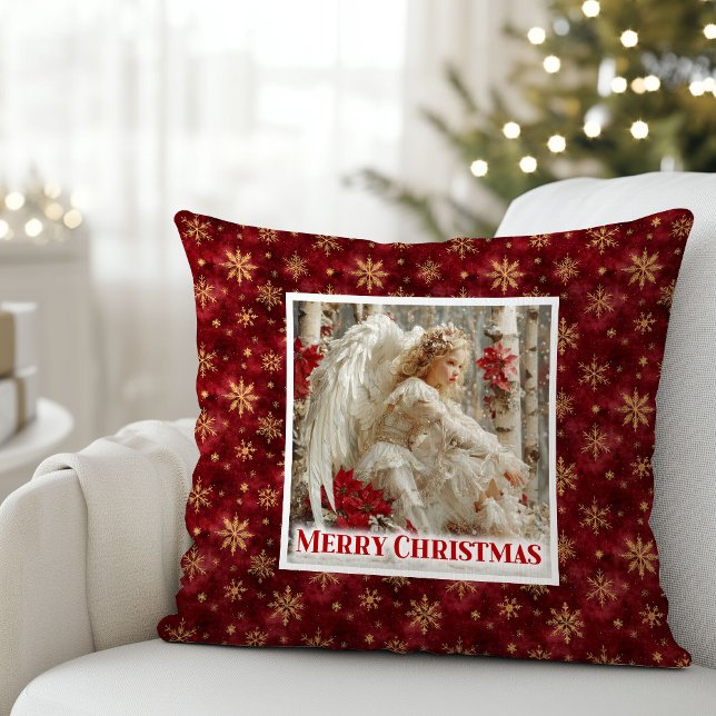 Coussin Magical Victorian Angel Christmas Gift Pillow (Magical Victorian Angel Christmas Gift Pillow)