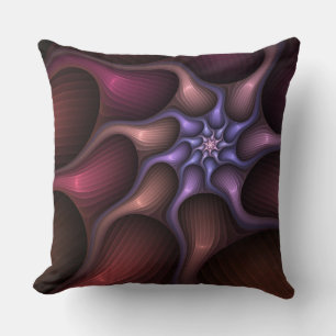 Coussin Magique brillant Abstrait rayé coloré Fractal