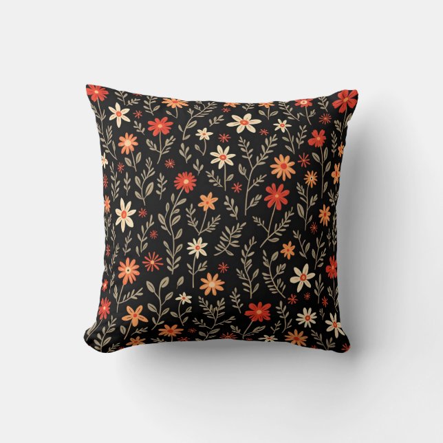 Coussin Magnifique Collection Florale tendance vintage (Recto)