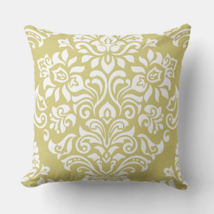 Coussin Magnifique damas floral élégant