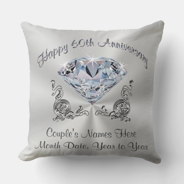 Coussin magnifique d'anniversaire de diamant, (Recto)
