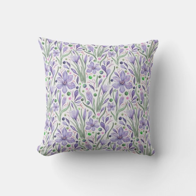 Coussin Magnifique safran - Velours de lavande, Métal Vert (Recto)