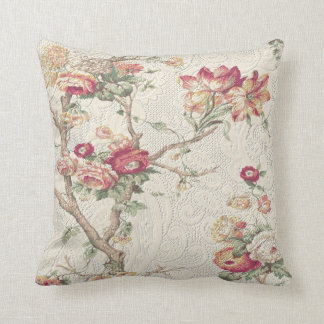 Coussin Magnifique Vieux Monde Antique Floral Faux Texture