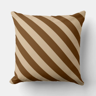Coussin Magnifiques rayures brunes et beiges