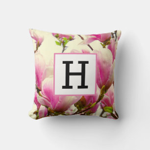 Coussin Magnolia Vintage Floral Botanique Blossom Chic