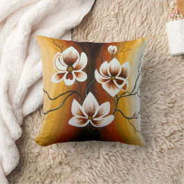 Coussin magnolien, acrylique