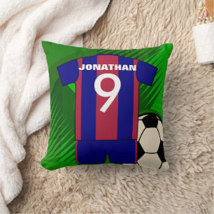 Coussin maillot et ballon de football personnalisé
