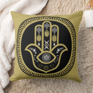 Coussin Main de Hamsa Protection contre le Mauvais Œil