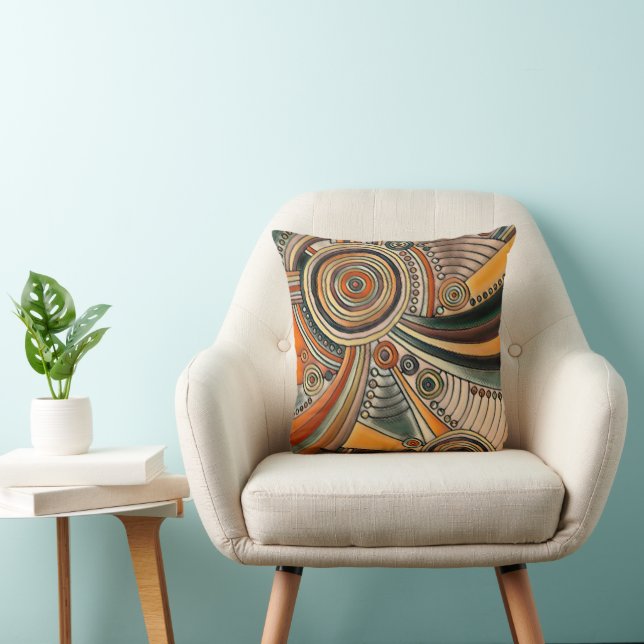 Coussin Main Tirée Par EDDArt - Thoughts 1 (Chaise)