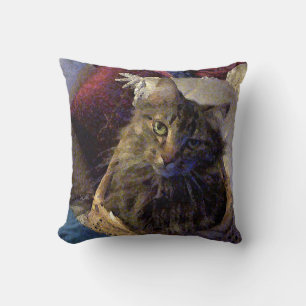 Coussin Maine Coon Tabby Cat