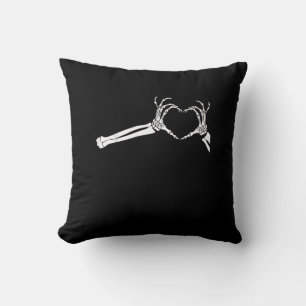 Coussin Mains Coeur Squelette Drôle. Halloween Costume pea