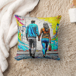 Coussin Mains de retenue de couple Message personnalisé