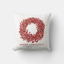 Mains peintes rouge Winterberry Wreath Noël