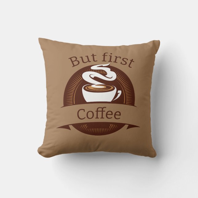 Coussin Mais Premier Citation De Café Fun Caffeine Addict (Recto)