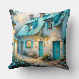 Coussin Maison Bleue Vieux Imaginaire