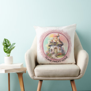 Coussin Maison de fées mignonne et modifiable