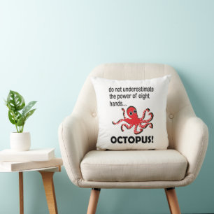 Coussin Maison de plage créature marine pieuvre