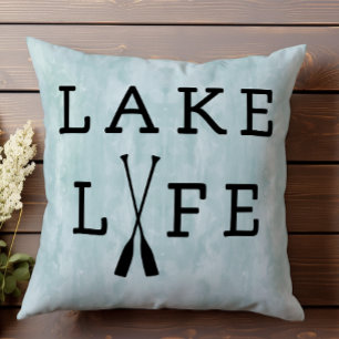 Coussin Maison d'été Vie de Lac Bleu Eau Amusante