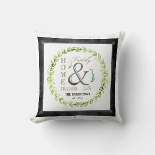 Coussin Maison d'habitation moderne Farmhouse Wreath Amper